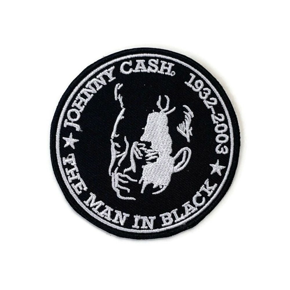 Johnny Cash Man in Black Embroidered Patch